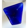 VASO SCULTURA VETRO Murano DESIGN BAROVIER & TOSO MATERICO MODERNISTA BLU 70'S