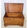 ANTICA PICCOLA CASSAPANCA LEGNO ABETE PANCA BAULE EPOCA 1800 OLD RUSTICA BAITA 