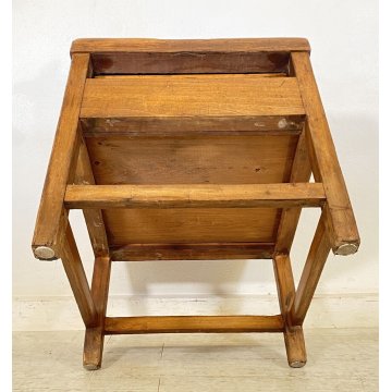 ANTICO TAVOLINO CIABATTINO CALZOLAIO LEGNO ABETE 1800 BANCO BANCHETTO SCARPIERE 