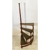 ANTICA SCALETTA INGLESE LIBRERIA BIBLIOTECA LEGNO FAGGIO SCALA ANGOLO SCAFFALE 