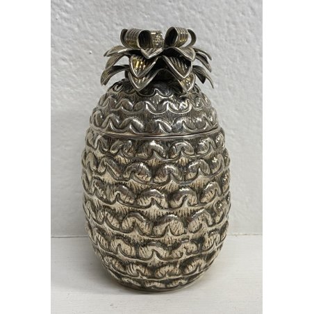 ANTICO VASO ARGENTO 800 ANANAS CESA 1882 PUNZONATO VASE SILVER PINEAPPLE 1900
