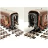ANTICA CARROZZA PASSEGGERI FS 2° classe LATTA epoca 900 TRENINO MARKLIN ? LUCI