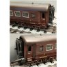 ANTICA CARROZZA PASSEGGERI FS 2° classe LATTA epoca 900 TRENINO MARKLIN ? LUCI