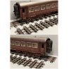 ANTICA CARROZZA PASSEGGERI FS 2° classe LATTA epoca 900 TRENINO MARKLIN ? LUCI