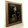QUADRO DIPINTO COPIA D'AUTORE A. Mancini PICCOLO SAVOIARDO RITRATTO VIOLINO '800