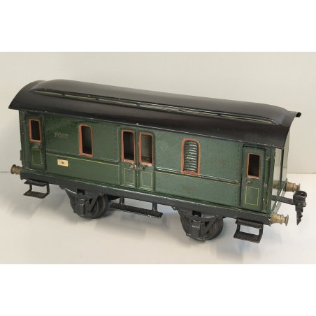 Marklin 18761 ANTICO VAGONE POSTALE 25,5 cm LATTA epoca 900 TRENINO COLLEZIONE