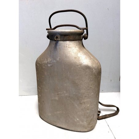 ANTICO BIDONE PER LATTE DA SPALLA Alluminio BiPi MADE IN ITALY VINTAGE '900
