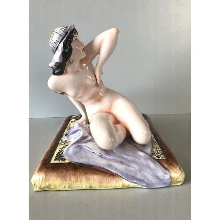 ANTICA SCULTURA CERAMICA A. Pannunzio NUDO DONNA EGIZIANA Egyptian woman ANNI 30