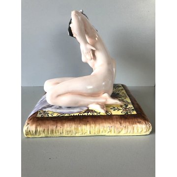ANTICA SCULTURA CERAMICA A. Pannunzio NUDO DONNA EGIZIANA Egyptian woman ANNI 30