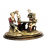 GRANDE SCULTURA RESINA Capodimonte Tepizzi SCUGNIZZI GIOCO DELLE CARTE POKER 900