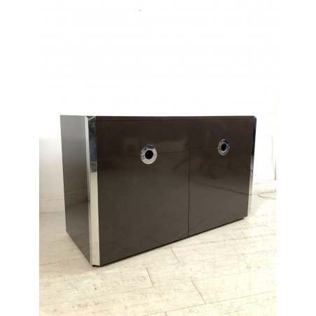 CREDENZA Alveo DESIGN Willy Rizzo PER MARIO SABOT MOBILE CONTENITORE MARRONE '70