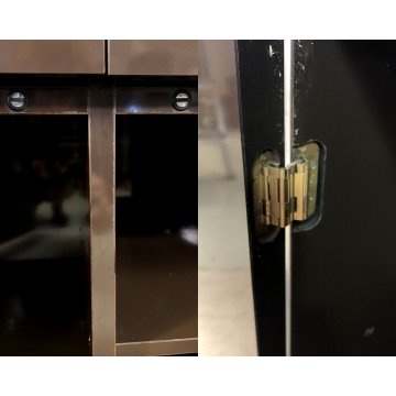 CREDENZA Alveo DESIGN Willy Rizzo PER MARIO SABOT MOBILE CONTENITORE MARRONE '70