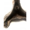 ANTICO CANDELABRO TORCERE ALTARE  LAMIERA RAME ARGENTATO DECORO SBALZO 53,5 cm/h
