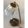 ANTICA COPPIA ABATJOUR OTTONE VETRO MURANO Ercole Barovier&Toso DECO' ANNI 30/40