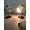 ANTICA COPPIA ABATJOUR OTTONE VETRO MURANO Ercole Barovier&Toso DECO' ANNI 30/40