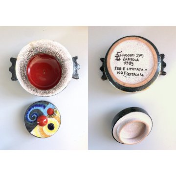 ANTICA POTICHE CERAMICA G. Mazzotti 1903 Albisola 1989 FUTURISTA SERIE LIMITATA 