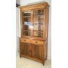 ANTICA CREDENZA BUFFET OTTOCENTO 1800 VETRINA LEGNO NOCE DISPENSA ALZATA VETRO