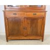 ANTICA CREDENZA BUFFET OTTOCENTO 1800 VETRINA LEGNO NOCE DISPENSA ALZATA VETRO