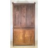 ANTICA CREDENZA BUFFET OTTOCENTO 1800 VETRINA LEGNO NOCE DISPENSA ALZATA VETRO