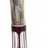 ANTICA BOTTIGLIA CRISTALLO Boemia ROSSO RUBINO DECORO TAGLIO INCISIONE '900