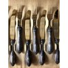 ANTICO SET 24 POSATE DESSERT LIBERTY Solingen LAMA ORO MANICO LAMINA ARGENTO 800