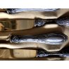 ANTICO SET 24 POSATE DESSERT LIBERTY Solingen LAMA ORO MANICO LAMINA ARGENTO 800