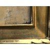 ANTICO DIPINTO OLIO TELA NATURA MORTA VASI TERRACOTTA REPERTI PIETRA LANCE '900