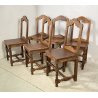 LOTTO 6 SEDIA ANTICA PRIMI 1900 LEGNO NOCE NEOCLASSICO SET SEDIE TAVOLO PRANZO