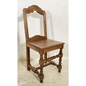 LOTTO 6 SEDIA ANTICA PRIMI 1900 LEGNO NOCE NEOCLASSICO SET SEDIE TAVOLO PRANZO