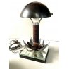 LAMPADA DA TAVOLO ABAT JOUR Art Decò LEGNO METALLO SPECCHIO DESIGN 1920/40