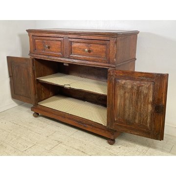 ANTICA CREDENZA LEGNO ABETE ARTE POVERA PATINA ORIGINALE MADIA 800 DISPENSA OLD