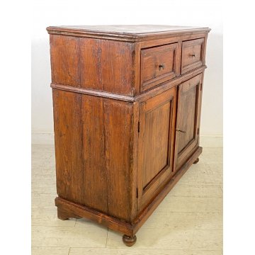 ANTICA CREDENZA LEGNO ABETE ARTE POVERA PATINA ORIGINALE MADIA 800 DISPENSA OLD