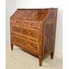 ANTICO MOBILE RIBALTA INTARSIATO NOCE BIGLIA 1800 SECRETAIRE LASTRONATO EPOCA 