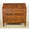 ANTICO MOBILE RIBALTA INTARSIATO NOCE BIGLIA 1800 SECRETAIRE LASTRONATO EPOCA 