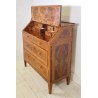 ANTICO MOBILE RIBALTA INTARSIATO NOCE BIGLIA 1800 SECRETAIRE LASTRONATO EPOCA 