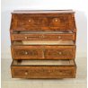 ANTICO MOBILE RIBALTA INTARSIATO NOCE BIGLIA 1800 SECRETAIRE LASTRONATO EPOCA 