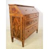 ANTICO MOBILE RIBALTA INTARSIATO NOCE BIGLIA 1800 SECRETAIRE LASTRONATO EPOCA 