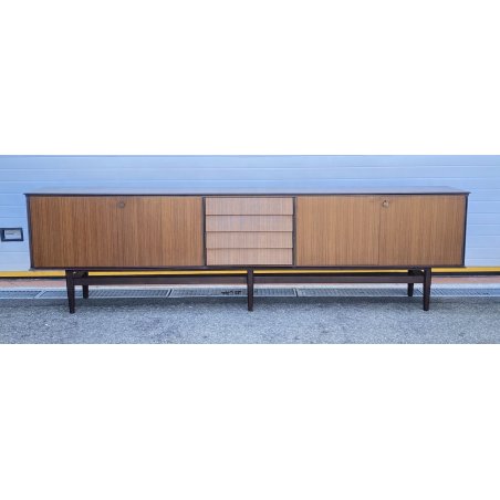 CREDENZA DESIGN MOBILE ANNI 70 SIDEBOARD VINTAGE LEGNO IMPIALLACCIATA DISPENSA