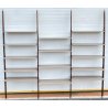 LIBRERIA VINTAGE TERRA CIELO SCAFFALE 14 RIPIANI DESIGN LEGNO TEAK ANNI 50/60 