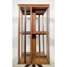 ANTICA LIBRERIA GIREVOLE VITTORIANA COMODINO INGLESE ETAGERE LEGNO NOCE 1800 OLD