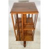 ANTICA LIBRERIA GIREVOLE VITTORIANA COMODINO INGLESE ETAGERE LEGNO NOCE 1800 OLD