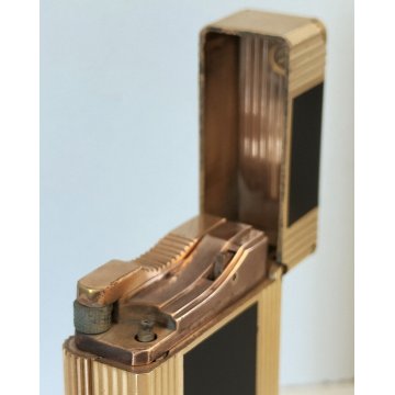ACCENDINO TASCA St Dupont LACCA CINESE Paris France VINTAGE GOLD LIGHTER BRIQUET