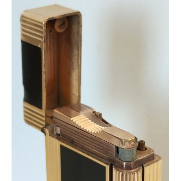 ACCENDINO TASCA St Dupont LACCA CINESE Paris France VINTAGE GOLD LIGHTER BRIQUET