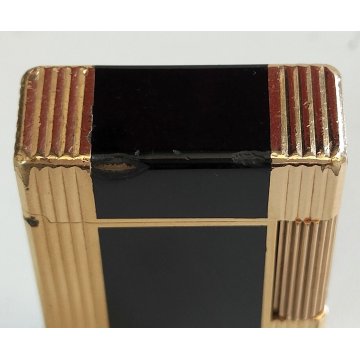 ACCENDINO TASCA St Dupont LACCA CINESE Paris France VINTAGE GOLD LIGHTER BRIQUET