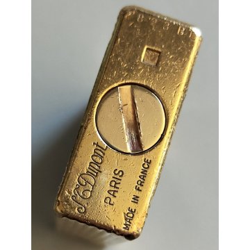 ACCENDINO TASCA St Dupont LACCA CINESE Paris France VINTAGE GOLD LIGHTER BRIQUET