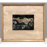 ANTICO PICCOLO QUADRO DIPINTO Dìnes TECNICA MISTA su CARTA GRAFITE TEMPERA '900 