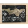 ANTICO PICCOLO QUADRO DIPINTO Dìnes TECNICA MISTA su CARTA GRAFITE TEMPERA '900 