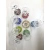 SET 8 BICCHIERI CALICE VINO Roemer CRISTALLO MOLATO MULTICOLOR Bohemian CRYSTAL 