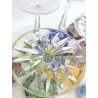 SET 8 BICCHIERI CALICE VINO Roemer CRISTALLO MOLATO MULTICOLOR Bohemian CRYSTAL 