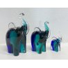 SET 3 ELEFANTI V.NASON VETRO MURANO ITALY TRIO ELEFANTINI ART GLASS ANNI 60 OLD